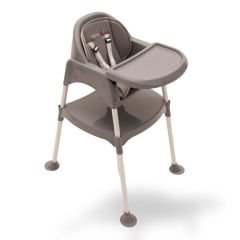 Prime 4i1 Mama Sandalyesi / Çalışma masalı / Sandalyeli / Pedli - Gri