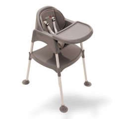 Prime 4i1 Mama Sandalyesi / Çalışma masalı / Sandalyeli / Pedli - Gri