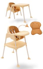 Prime 4i1 Mama Sandalyesi / Çalışma masalı / Sandalyeli / Pedli - krem