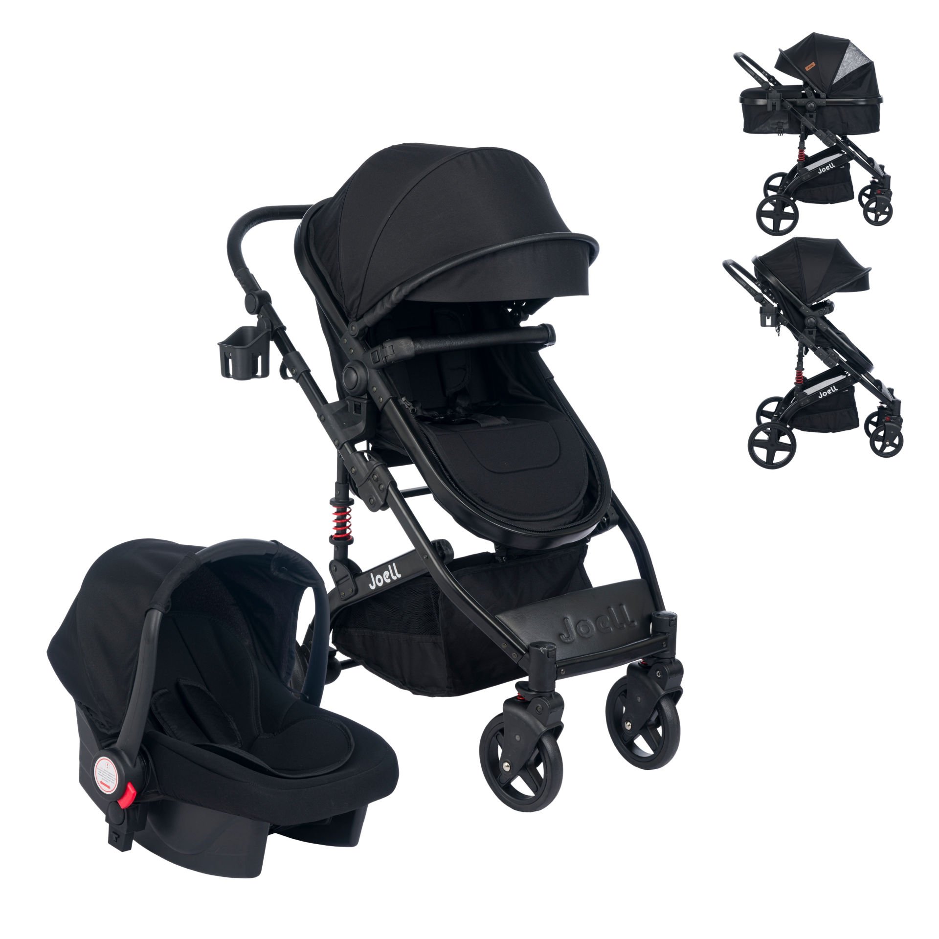 Joell Truva Travel Sistem Bebek Arabası ve Puset / Full Black