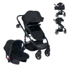Joell Truva Travel Sistem Bebek Arabası ve Puset / Full Black