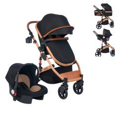 Joell Truva Travel Sistem Bebek Arabası ve Puset / Gold Siyah