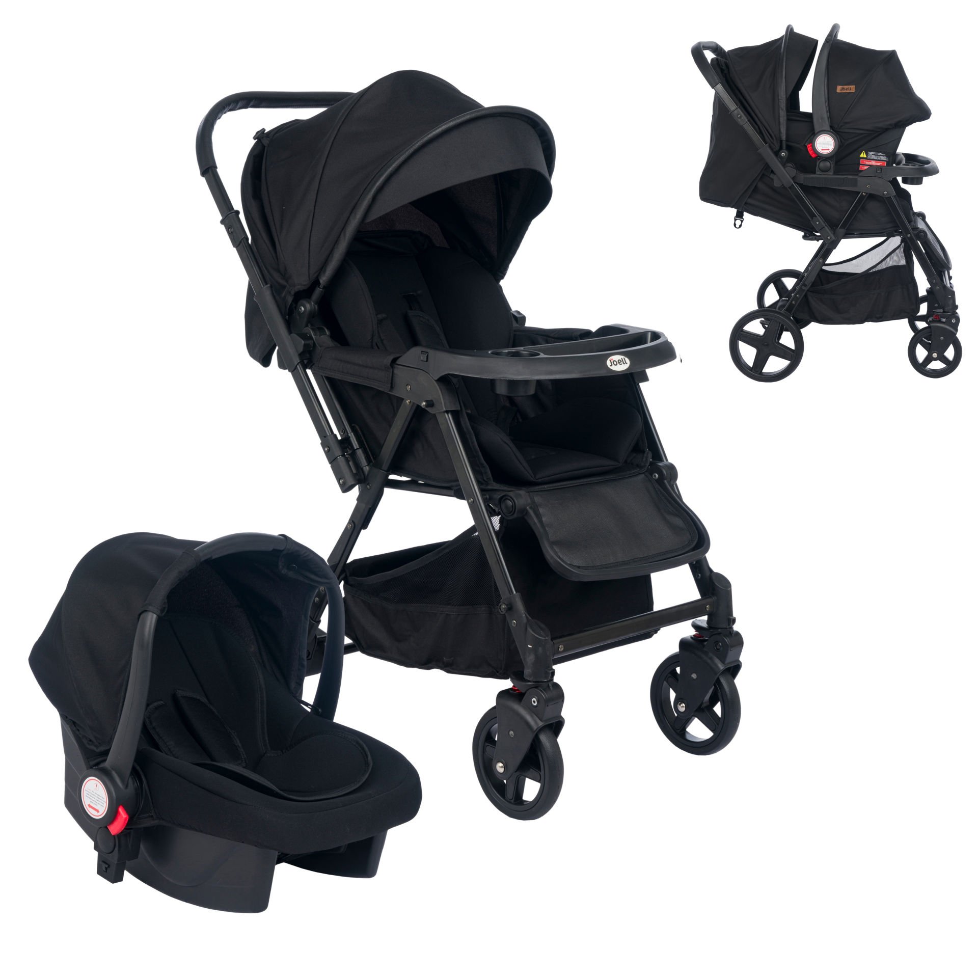 Joell Trendy Travel Sistem Bebek Arabası ve Puset / Full Black