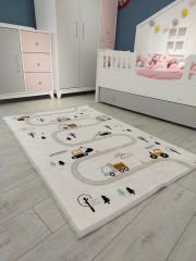 Halı - Gri Oyun Yolu - 120x180cm