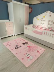 Halı - Pembe Kedi-Kız - 120x180cm