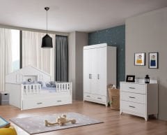 Panjur Beyaz Montessori Oda Takımı